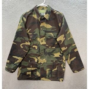 Vintage Saftbak Camouflage Field Jacket Adult Medium Hunting Camo 1980s 1990s